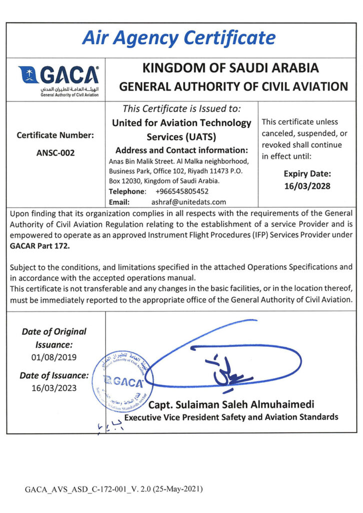 GACA-ANSC-Certificate